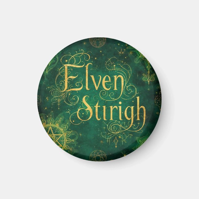 Aimant Elven Stirigh – Sigils in Green (Devant)