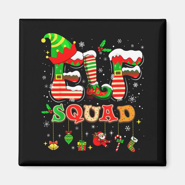 Aimant Elves Family Christmas Matching Pajamas Xmas Elf S (Devant)