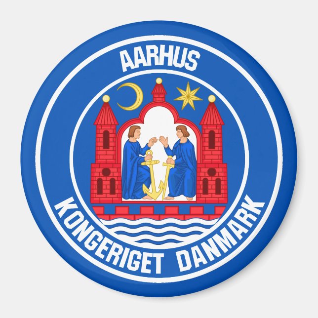 Aimant Emblème Arhus Round (Devant)