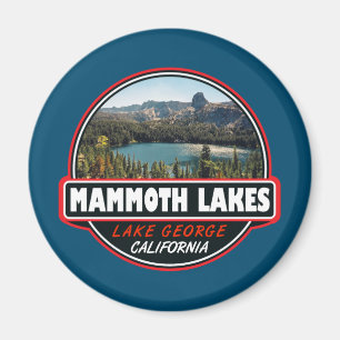 Aimant Emblème d'art de voyage de Mammoth Lakes Californi