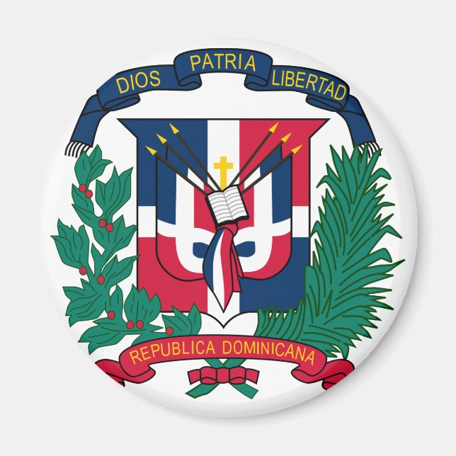 Aimant emblème de la république dominicaine (Devant)