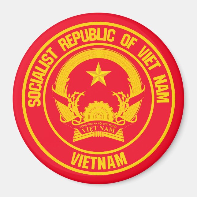Aimant Emblème de la ronde du Vietnam (Devant)