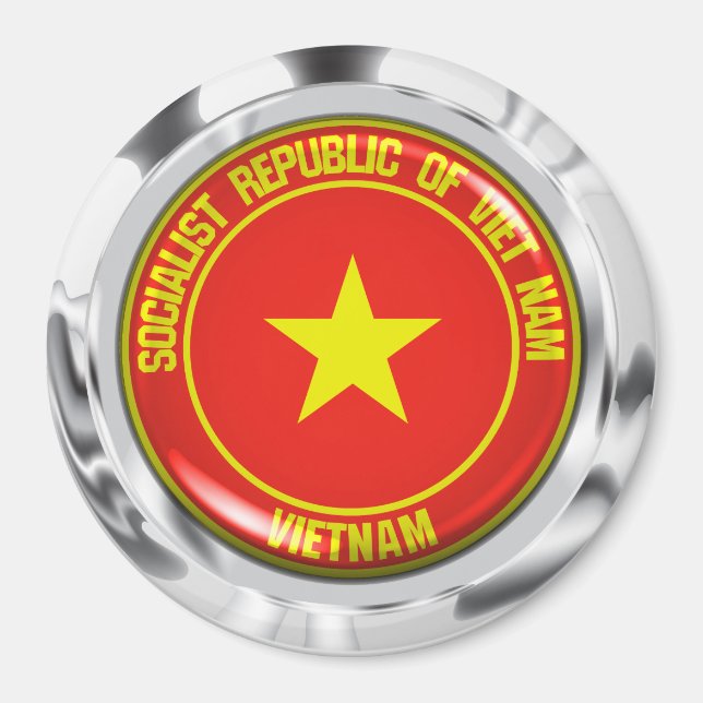 Aimant Emblème de la ronde du Vietnam (Devant)