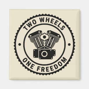 Aimant Emblème de liberté de moteur de moto vintage