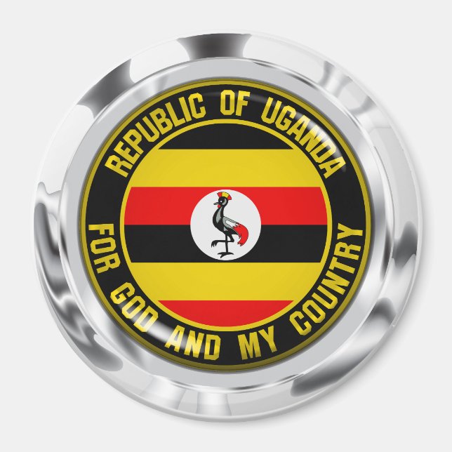 Aimant Emblème de l'Ouganda (Devant)
