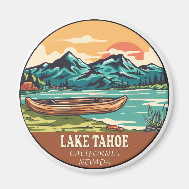 Aimant Emblème de pêche nautique du lac Tahoe (Devant)