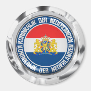 Aimant Emblème de ronde Pays-Bas