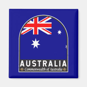 Aimant Emblème du drapeau australien Vintage
