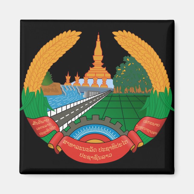 Aimant emblème du laos (Devant)
