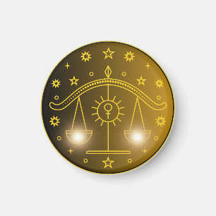Aimant Emblème du Zodiaque de la Balance Symbole Célest