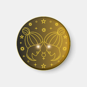 Aimant Emblème du zodiaque Gémeaux Symbole céleste mini