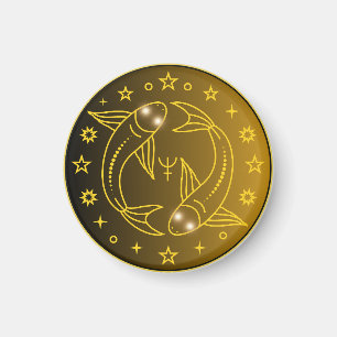 Aimant Emblème du Zodiaque Poissons Symbole Céleste Min