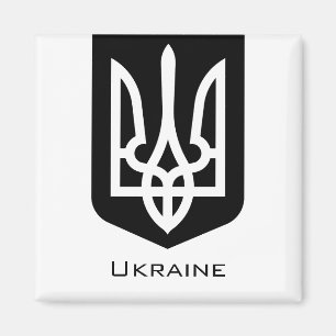 Aimant Emblème graphique contemporain Tryzub de l'Ukraine