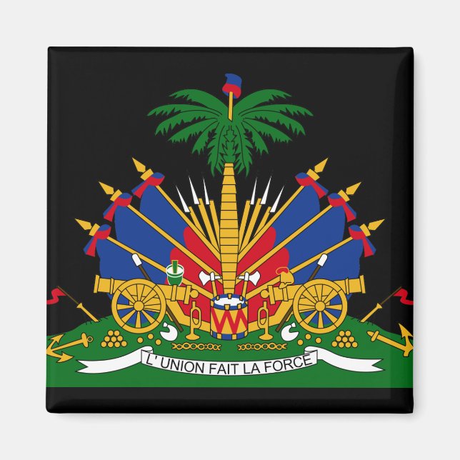Aimant emblème haïti (Devant)
