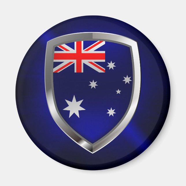 Aimant Emblème métallique australien (Devant)