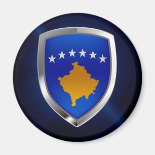 Aimant Emblème métallique de Kosovo