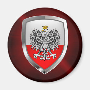 Aimant Emblème métallique de la Pologne