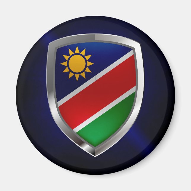 Aimant Emblème métallique de Namibie (Devant)