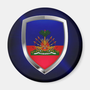 Aimant Emblème métallique d'Haïti