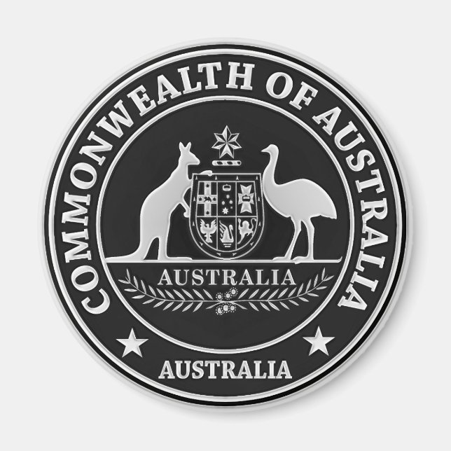 Aimant Emblème rond australien (Devant)