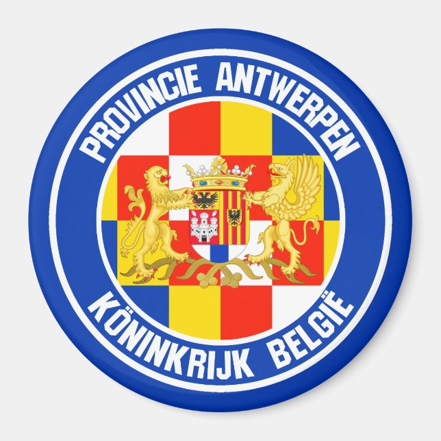 Aimant Emblème rond d'Anvers (Devant)