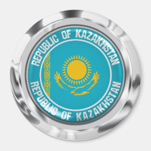 Aimant Emblème rond de Kazakhstan