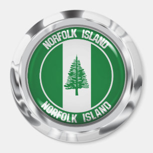 Aimant Emblème rond de Norfolk Island