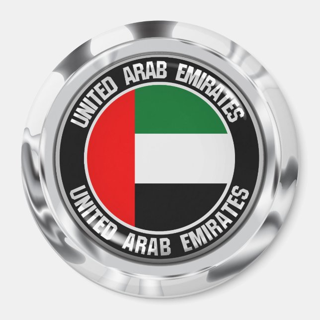 Aimant Emblème rond des Émirats arabes unis (Devant)