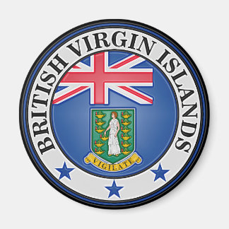 Aimant Emblème rond des îles Vierges britanniques