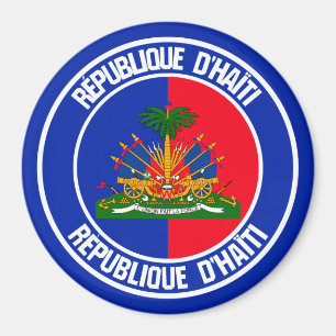Aimant Emblème rond du Haïti