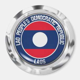 Aimant Emblème rond du Laos
