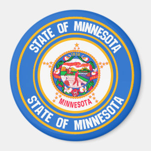 Aimant Emblème rond du Minnesota