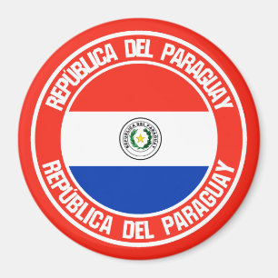 Aimant Emblème rond du Paraguay