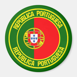 Aimant Emblème rond du Portugal