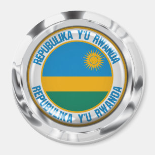 Aimant Emblème rond du Rwanda
