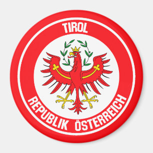 Aimant Emblème rond du Tirol