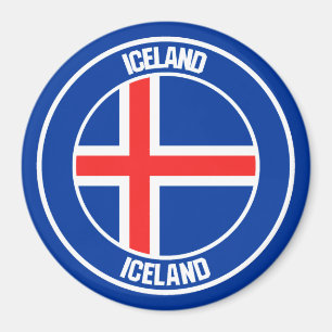 Aimant Emblème rond Islande