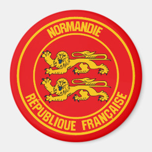 Aimant Emblème rond Normandie