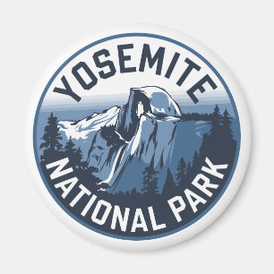 Aimant Emblème rond Yosemite demi-dôme