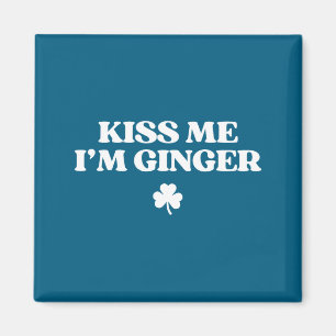 Aimant Embrasse chemise gingembre drôle st patricks jour
