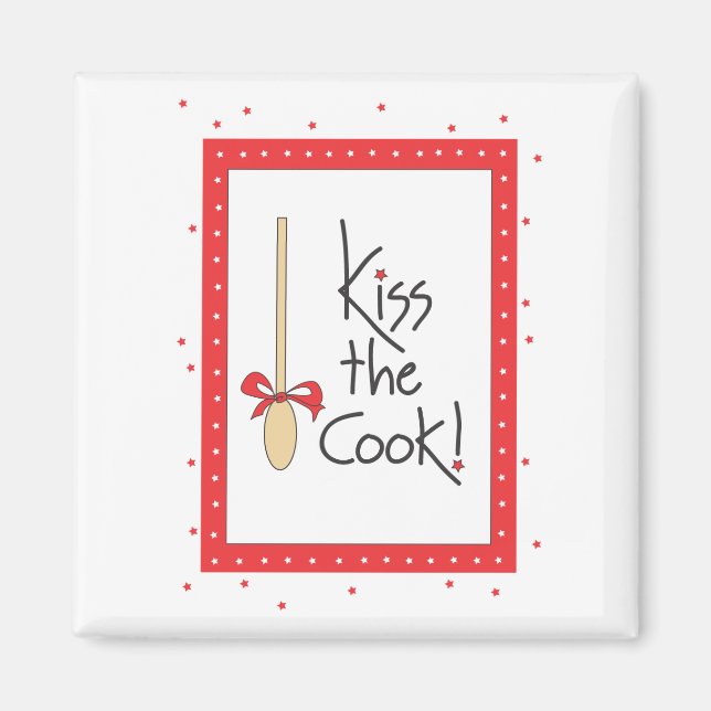 Aimant Embrasse l'aimant de cuisine de Cook ! (Devant)