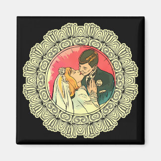 Aimant embrasser au mariage