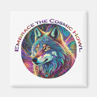 Aimant Embrassez le loup de Howl cosmique