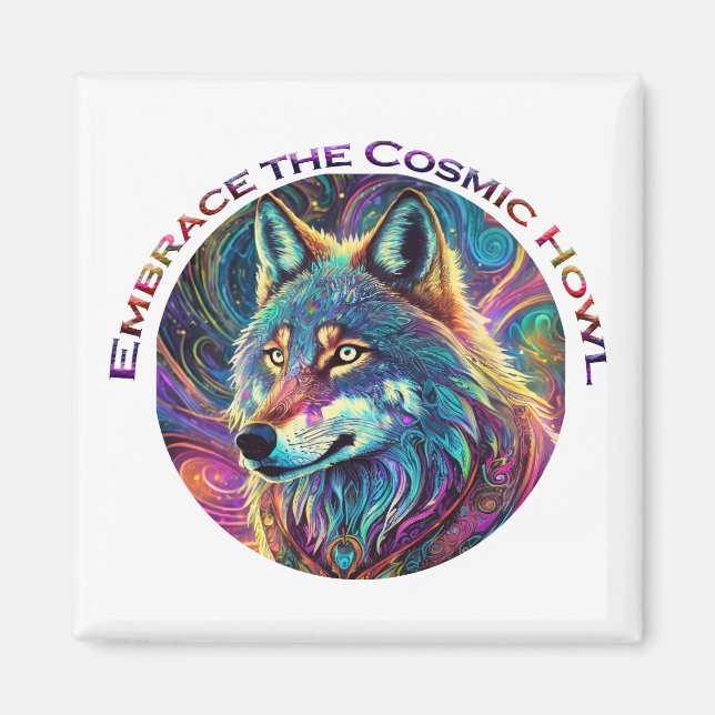 Aimant Embrassez le loup de Howl cosmique (Devant)
