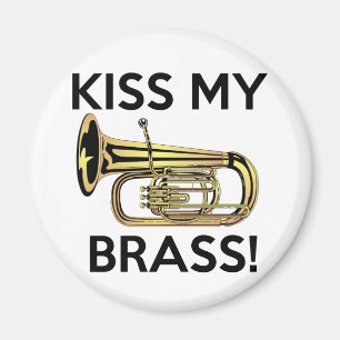 Aimant Embrassez mon laiton, tuba