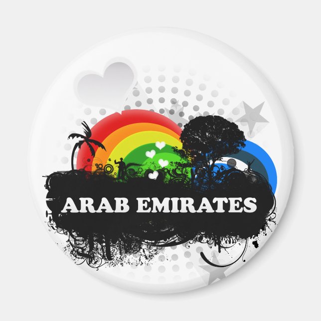 Aimant Emirats arabes aux fruits mignons (Devant)