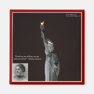 Aimant Emma Lazarus & Statue De La Liberté Cadeaux & Cart