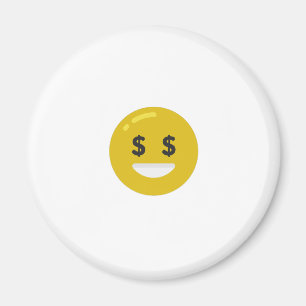 Aimant emoji à l'œil de l'argent