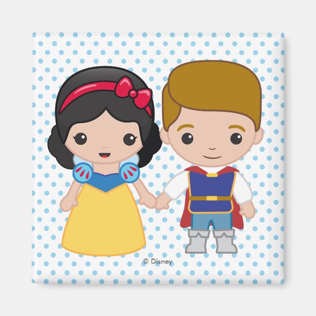 Aimant Emoji blanc et prince charmant (Devant)