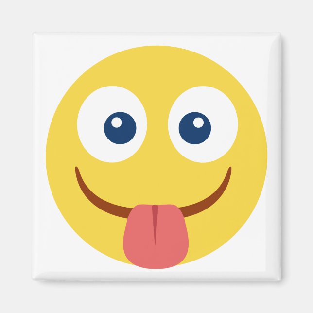 Aimant Emoji de langue coincée (Devant)